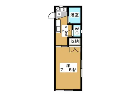 モンシャトー 加藤(1K/1階)の間取り写真