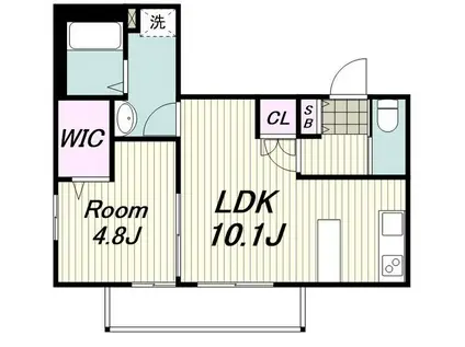 BATAVIAバタヴィア(1LDK/2階)の間取り写真