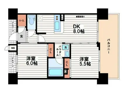 エステムプラザ心斎橋イースト IV ブランディア(2DK/10階)の間取り写真