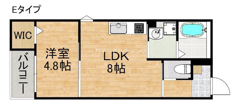 FELIZ COURTりんくう(1LDK/1階)の間取り写真