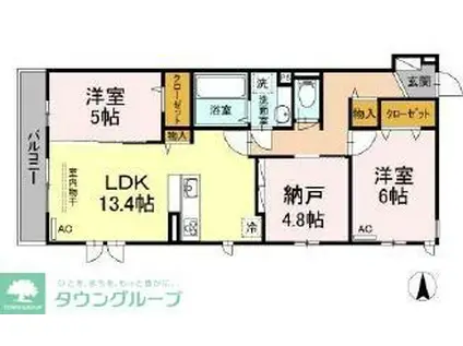 LE LINE OSEDO(2SLDK/2階)の間取り写真