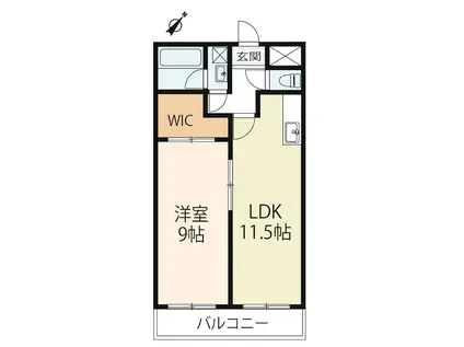 浅田センチュリーマンションII(1LDK/3階)の間取り写真