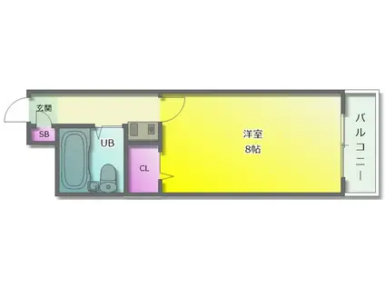 サンベールクワノ(1K/3階)の間取り写真