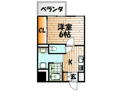 PROTOCITYTOBATA(1K/4階)の間取り写真