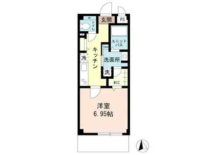 オーブ戸塚(1K/1階)の間取り写真