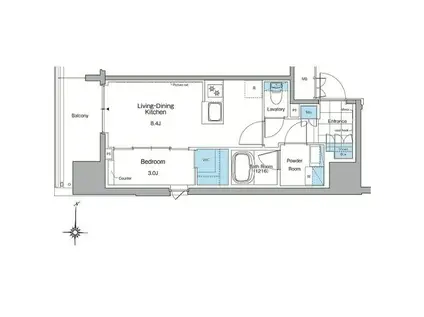 ルフォンプログレ赤羽マークス(1LDK/10階)の間取り写真