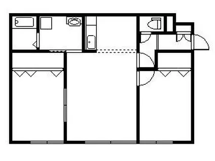 ブルーム(2LDK/2階)の間取り写真