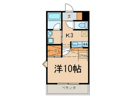 KLAR名城公園(1K/3階)の間取り写真