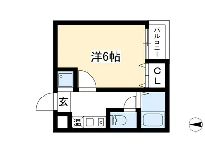 パルティール藤(1K/2階)の間取り写真