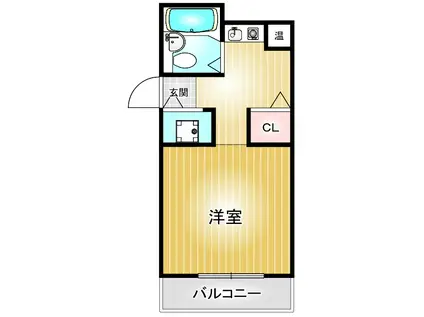 サンライズ原(ワンルーム/1階)の間取り写真