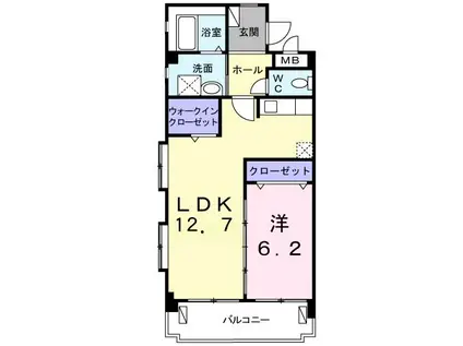 グレートキャッスル(1LDK/2階)の間取り写真