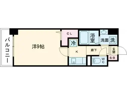 ルーカス長崎諫早II(1K/8階)の間取り写真