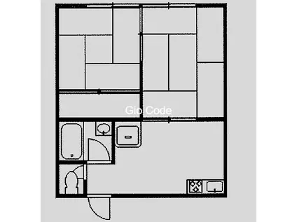ハイツパール(2K/2階)の間取り写真
