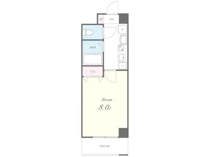 エクセルハイツ(1K/2階)の間取り写真