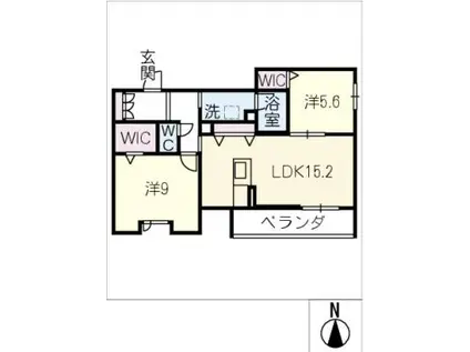 リラ グリシーヌ(2LDK/3階)の間取り写真