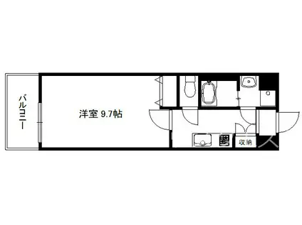 メゾン・コパン(1K/4階)の間取り写真