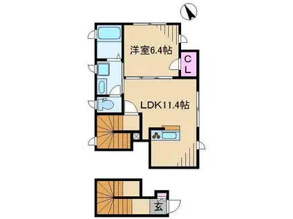 MAISON DE RAFFINE(1LDK/2階)の間取り写真