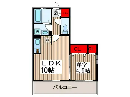 ファミール清澄白河(1LDK/2階)の間取り写真
