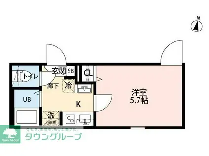 J TERRACE興野(1K/1階)の間取り写真