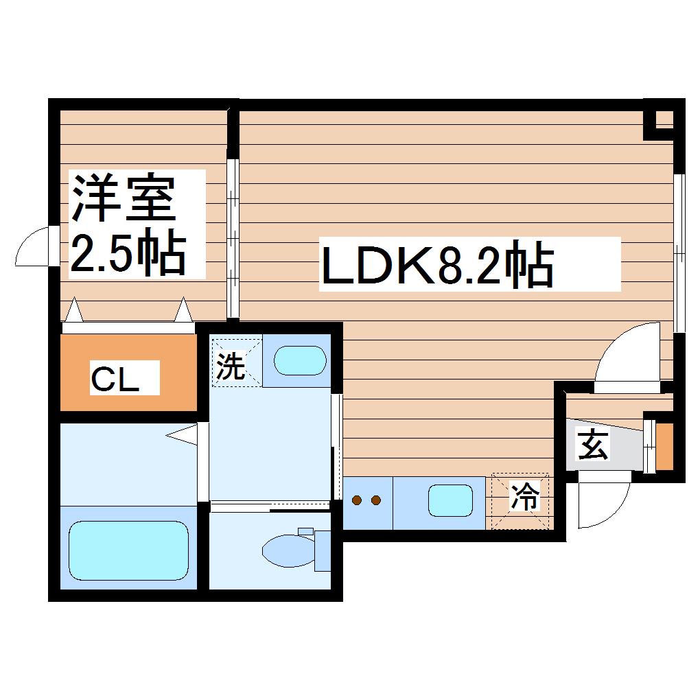 メゾン・ド・ミーゼ(1LDK/1階)の間取り写真