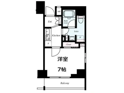 プレセダンヒルズ押上(1K/8階)の間取り写真