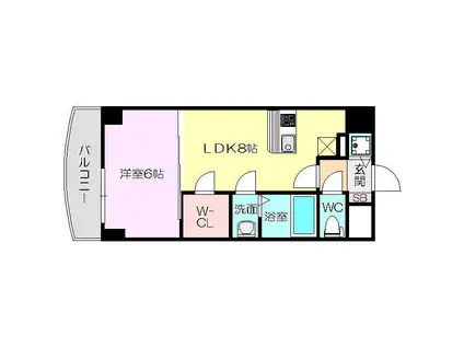 ノルデンタワー新大阪アネックス(1LDK/10階)の間取り写真