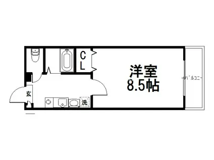 エクセル三宅(1K/5階)の間取り写真