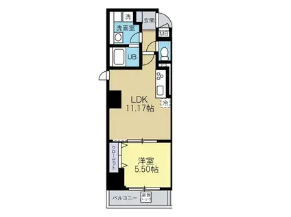 MAISON M.K(1LDK/4階)の間取り写真