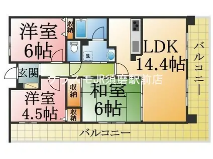 アプリーレ垂水(3LDK/5階)の間取り写真