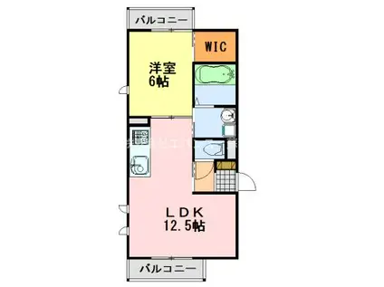 ボナール港町(1LDK/3階)の間取り写真