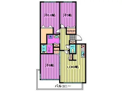パスト大宮(3LDK/1階)の間取り写真