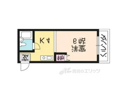 MOUNTAIN(1DK/1階)の間取り写真