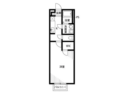 アムールT・M(1K/1階)の間取り写真