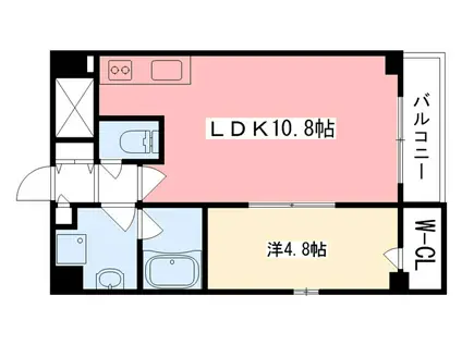 セレニテ甲子園(1LDK/4階)の間取り写真
