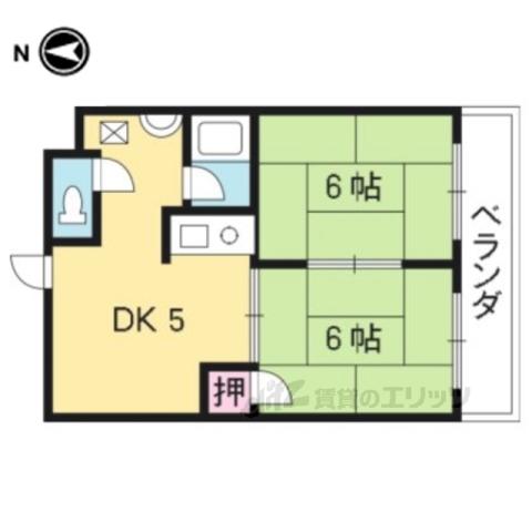 グレース16(2DK/3階)の間取り写真