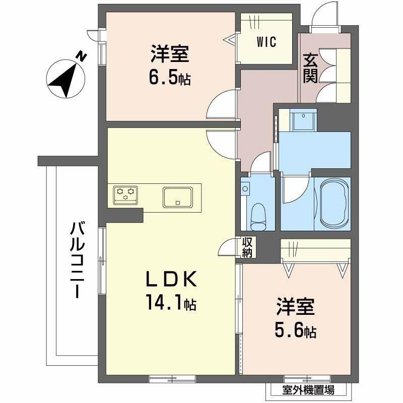 アーデルドルフ一社(2LDK/3階)の間取り写真