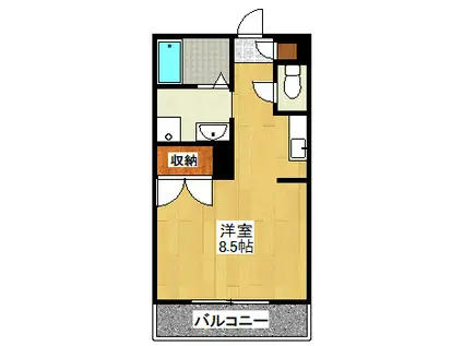 クィーンヒルズ立願寺参番館(1K/3階)の間取り写真