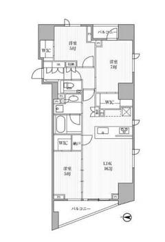 ディームス方南町(3LDK/2階)の間取り写真
