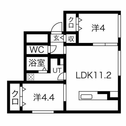 カーサブラン(2LDK/5階)の間取り写真