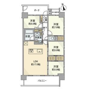 オープンレジデンシア御器所(4LDK/2階)の間取り写真