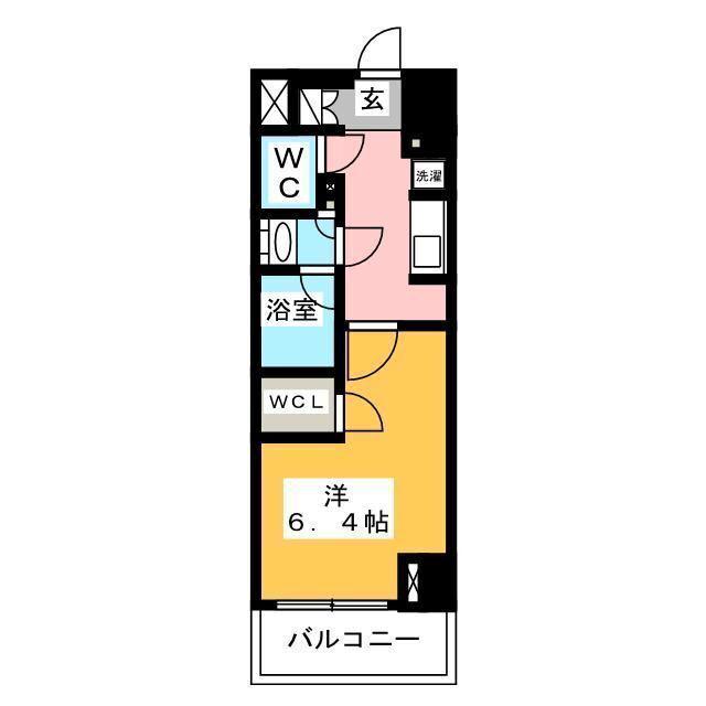コンフォリア森下リバーサイド(1K/8階)の間取り写真