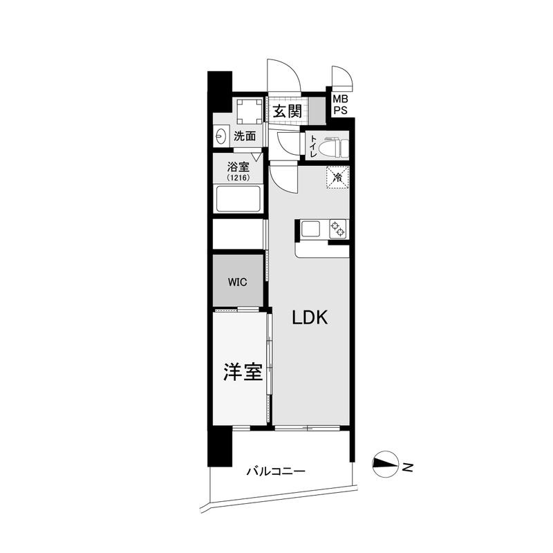 セレニテ神戸ミラクシュッド(1LDK/5階)の間取り写真