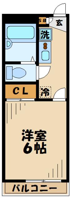 レオパレスクリナーレみなみ野(1K/3階)の間取り写真