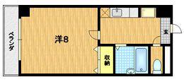 フェニックス堀川II(1K/2階)の間取り写真