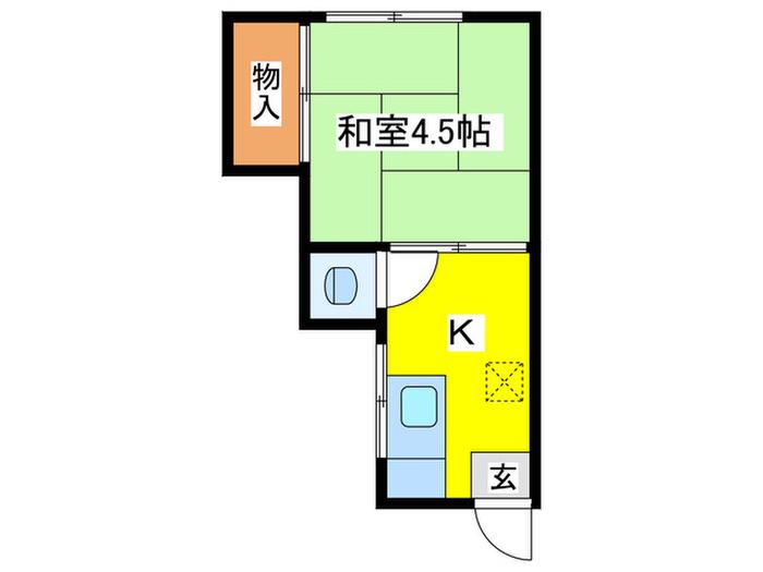 しらゆき荘(1K/2階)の間取り写真