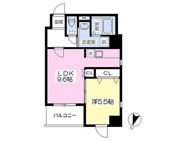 J-PLACE東町(1LDK/2階)の間取り写真