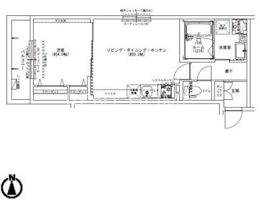 LOUIS APARTMENT 長瀬ノール(1LDK/1階)の間取り写真