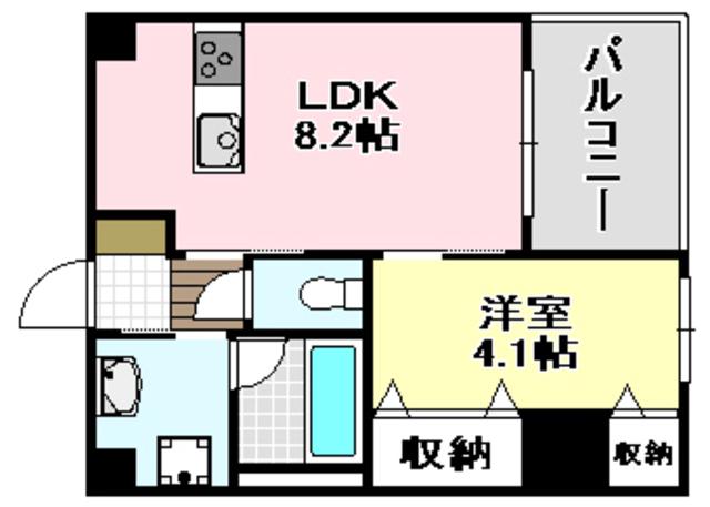 コルテ・ビラージュ(1LDK/5階)の間取り写真