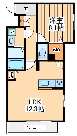 アリエッタ(1LDK/3階)の間取り写真