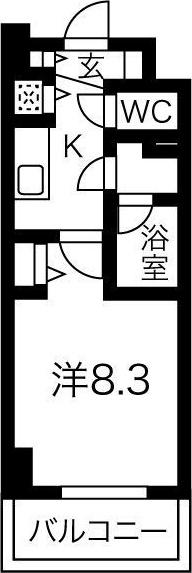 MDI.J ESAKA COURT(1K/9階)の間取り写真